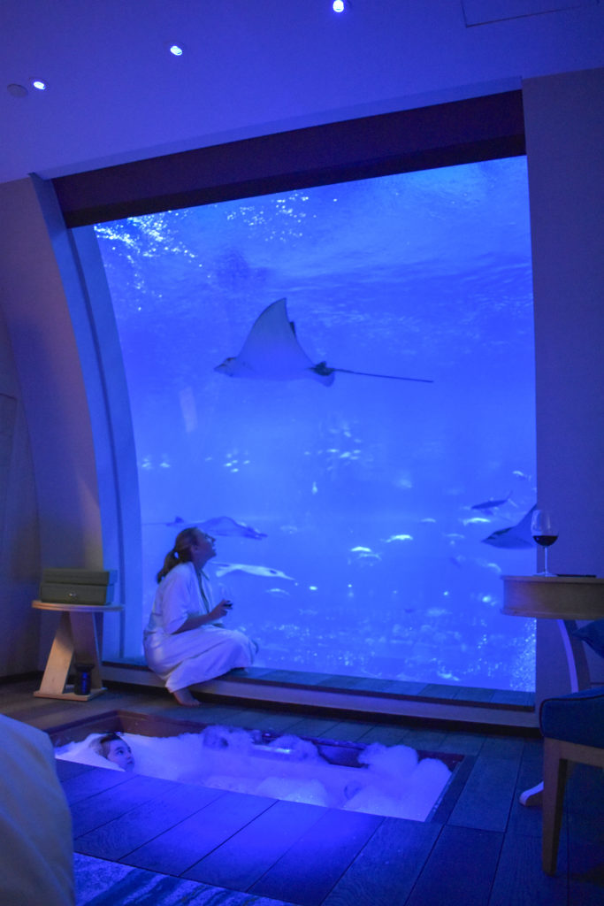 The Underwater Room at the Sentosa Ocean Suites in Singapore